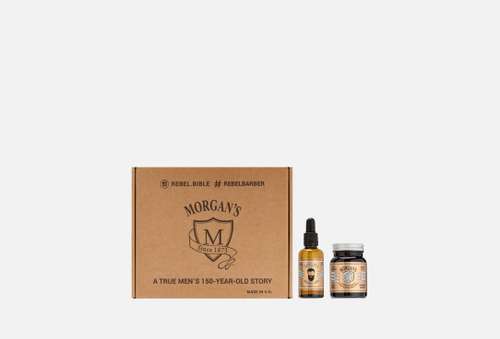 Набор средств для бороды и волос | Morgans | Oudh & Amber beard oil + styling pomade