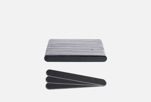 Пилка для ногтей 100/180 | Kaizer Professional | plastic-based file, soft, straight, length 180 mm., color black