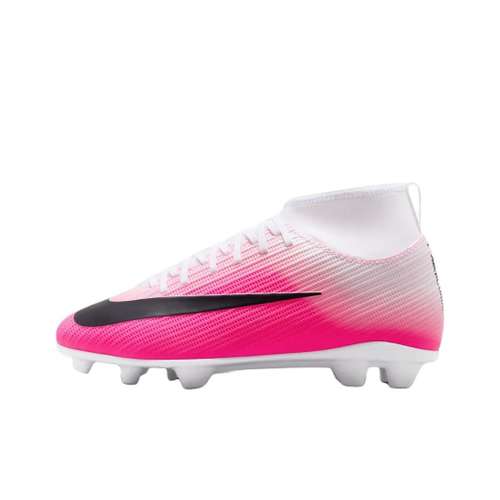 Детские футбольные бутсы Nike Mercurial Superfly 11 высокие розовые школьного возраста