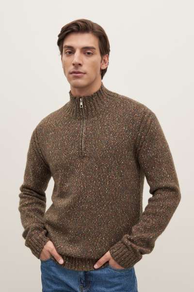 Джемпер прямого силуэта с шерстью