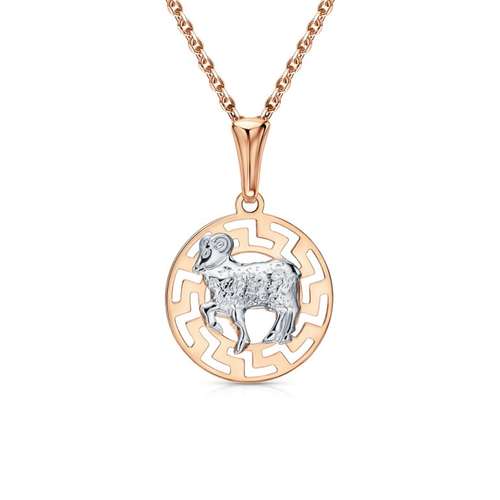 Золотая подвеска Овен