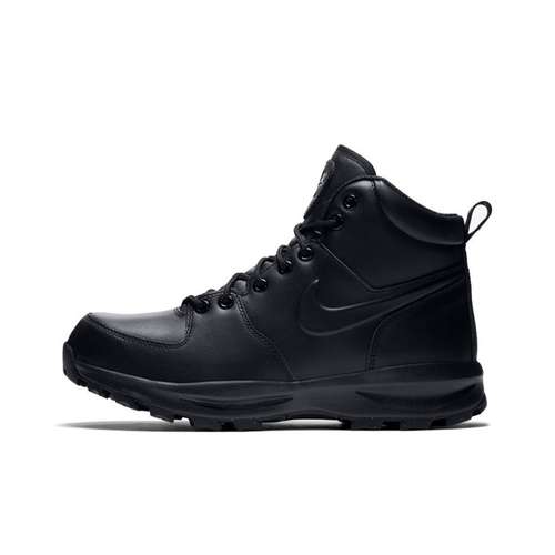 Nike Manoa Leather Амортизирующая противоскользящая уличная обувь для мужчин черная