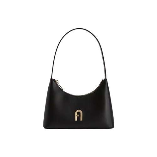 Furla DIAMANTE Корова Кожа Плечевая Сумка Сумка Сумка через плечо Женская Черная