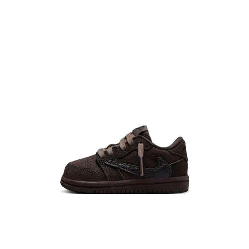 Travis Scott x Jordan 1 Low Топ Обувь для малышей Темно-кофейный для младенцев и малышей