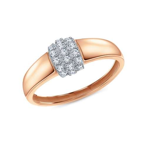 Золотое кольцо с фианитами