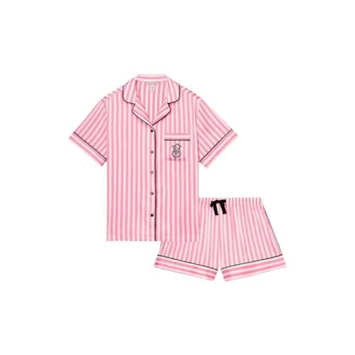 Victoria's Secret Пижамный комплект Magic Цветочный Женский Розовый Полосы