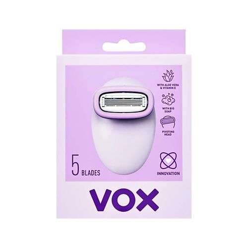 VOX Станок для бритья FOR WOMEN 5 лезвий с мыльной подушечкой