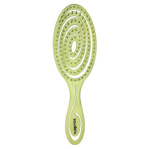 Detangling bio hair brush Green Подвижная био-расческа для волос зеленая