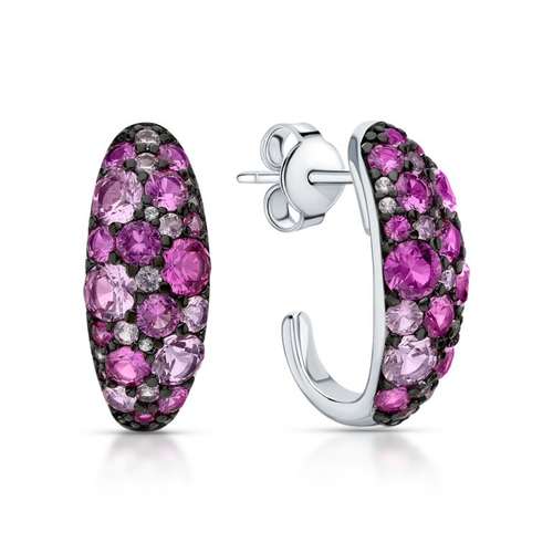 Серьги из серебра с фианитами