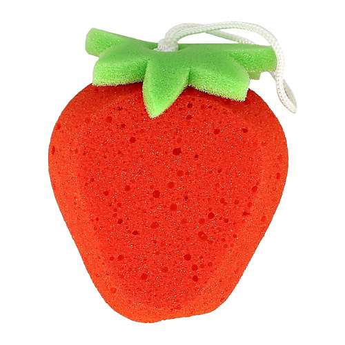 DECO. Губка для тела со шнурком strawberry