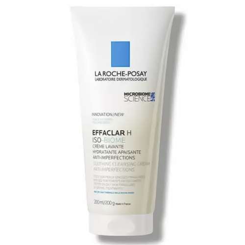 LA ROCHE POSAY EFFACLAR H ISO-BIOME Очищающий успокаивающий крем-гель для пересушенной проблемной кожи,  200 мл, LA ROCHE POSAY