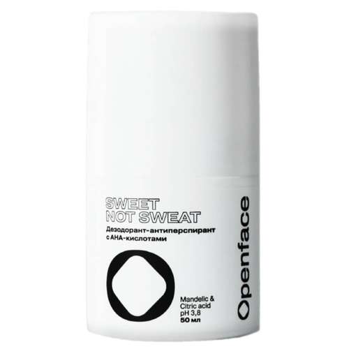 Openface SWEET NOT SWEAT Дезодорант-антиперспирант с AHA-кислотами, 50мл, Openface