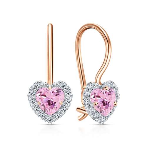 Серьги из золота с фианитами